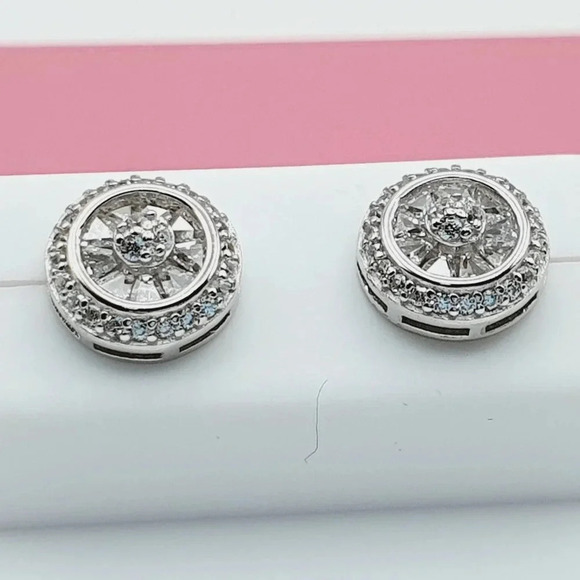 "925 Sterling Silver Cubic Zirconia Earrings, U19254572 - Picture 9 of 11